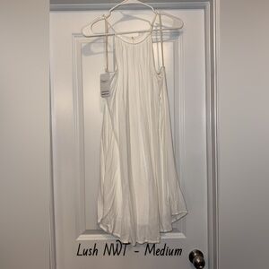 NWT Lush Cream Halter Mini Sundress for Weddings